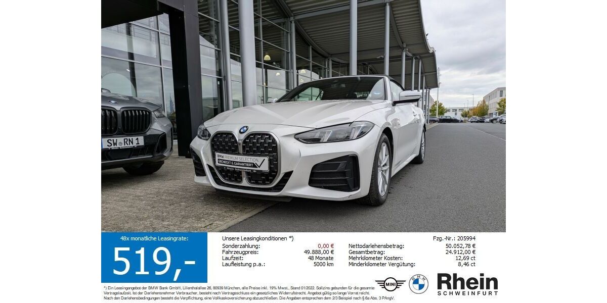 BMW 430 30.442 km 49.850 &euro; Schweinfurt 97424