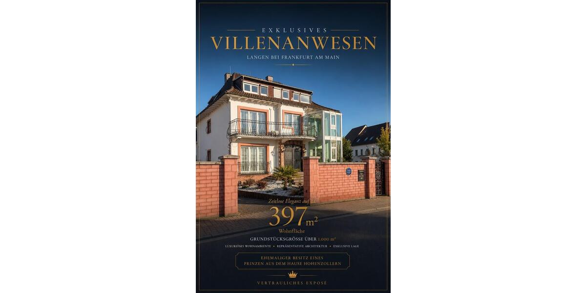 Villa Langen (Hessen) - 10 Zimmer, 397 m&sup2;, 1.600.000&euro; | Angebot:27084235