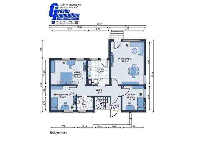 Einfamilienhaus Tribsees - 4 Zimmer, 103 m&sup2;, 185.500&euro; | Angebot:25771776