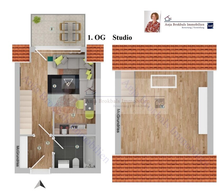 Singlewohnung mit Erweiterung - selber wohnen oder vermieten - perfekter Start - provisionsfrei für Käufer 1.5 zimmer