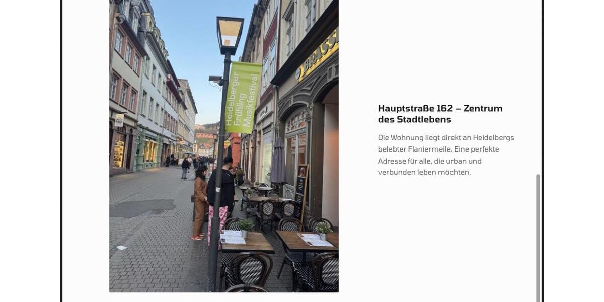 Etagenwohnung Heidelberg - 2 Zimmer, 50 m&sup2;, 1.200&euro; | Angebot:25948423