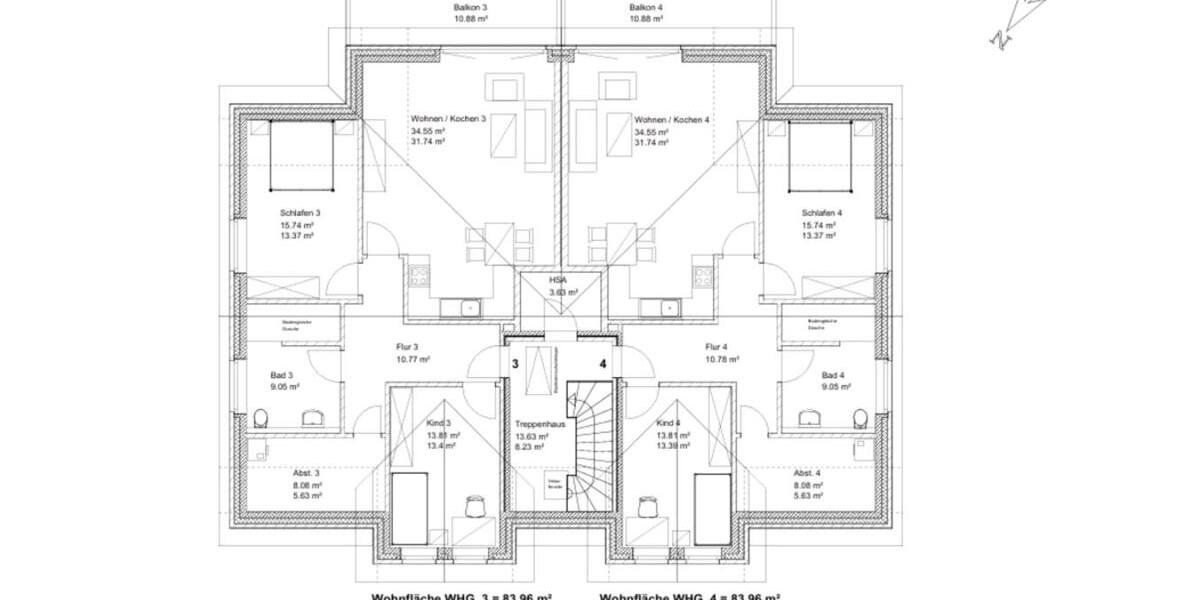 Etagenwohnung Bassum - 1 Zimmer, 85 m&sup2;, 950&euro; | Angebot:25397255