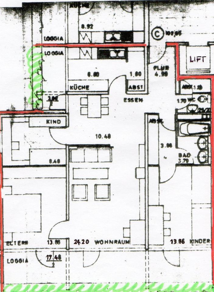 4,5 Raum Wohnung, 6. OG mit Alpenblick direkt vom Eigentümer