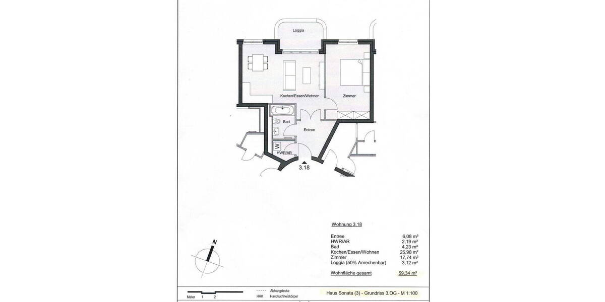 Etagenwohnung Berlin Weißensee - 2 Zimmer, 59 m&sup2;, 449.000&euro; | Angebot:26703081