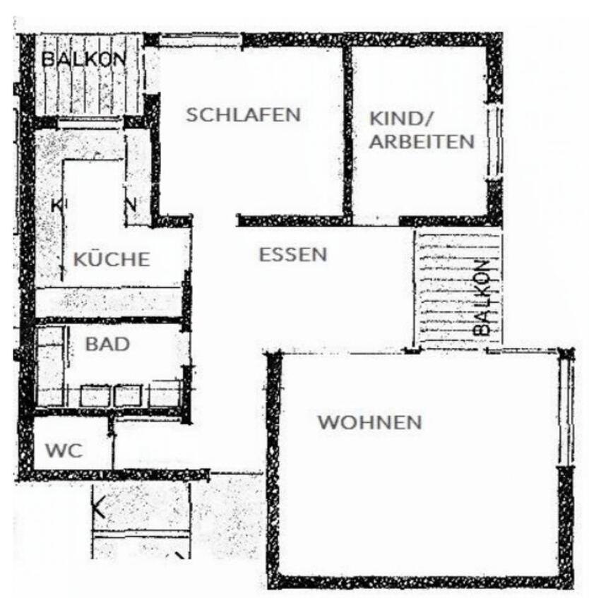 Schöne 3,5 Zimmer Eigentumswohnung mit 2 Balkonen