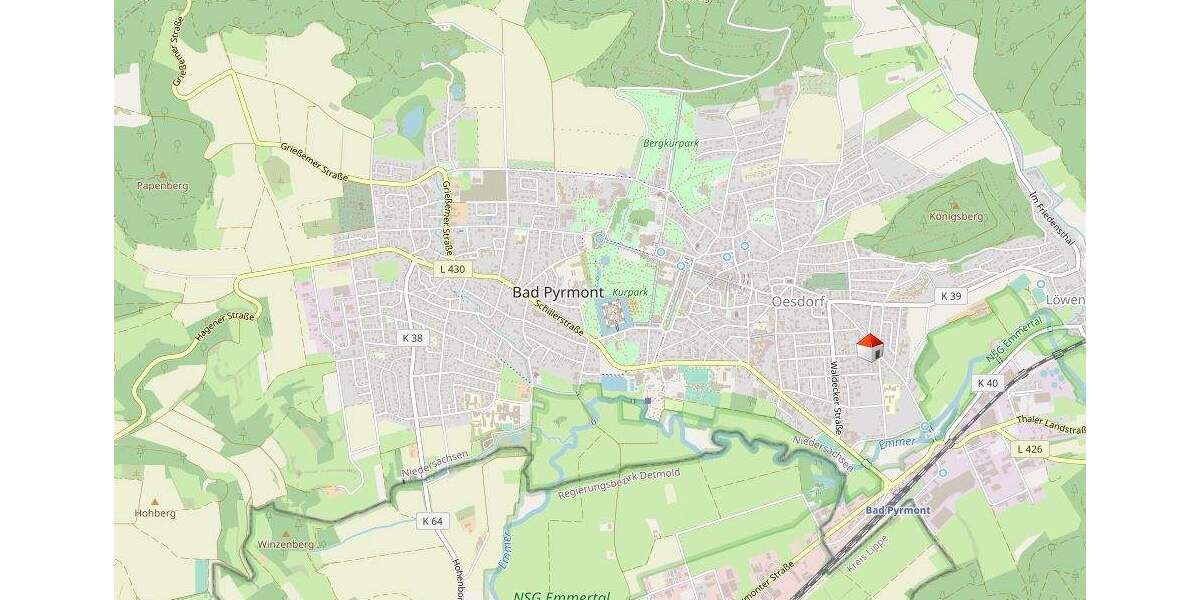 Etagenwohnung Bad Pyrmont - 2 Zimmer, 44 m&sup2;, 79.900&euro; | Angebot:25645628