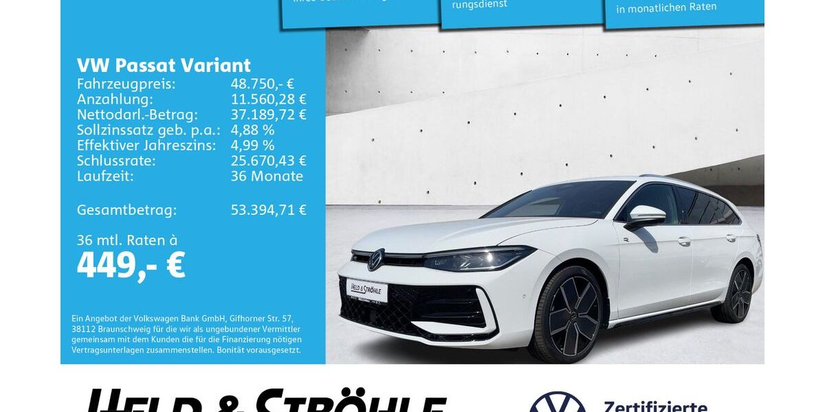 VW Passat Variant 7.001 km 48.750 &euro; Neu-Ulm 89231