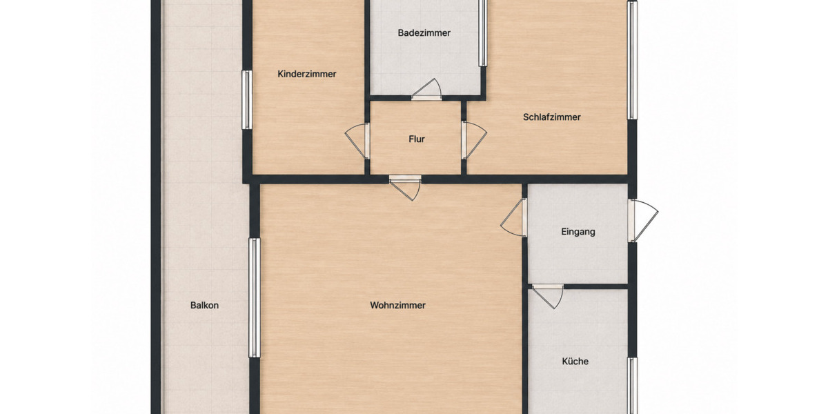 Etagenwohnung Unterschleißheim Lohhof - 3 Zimmer, 67 m&sup2;, 374.900&euro; | Angebot:26893172