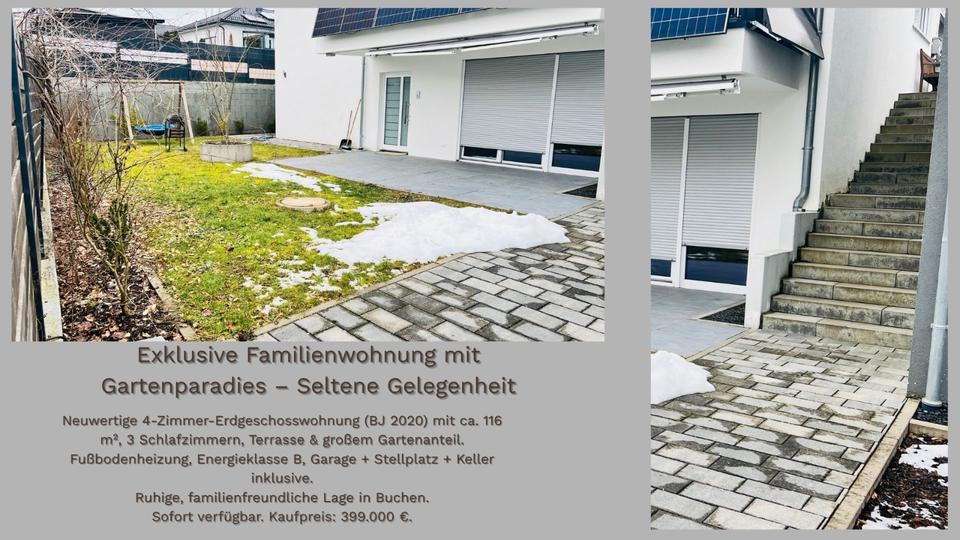 Erdgeschoßwohnung Buchen (Odenwald) - 4 Zimmer, 116 m&sup2;, 365.000&euro; | Angebot:24850736