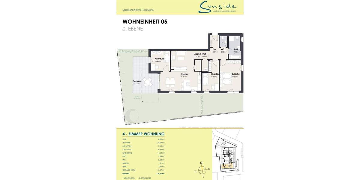 Etagenwohnung Uffenheim - 4 Zimmer, 110 m&sup2;, 476.400&euro; | Angebot:25748957