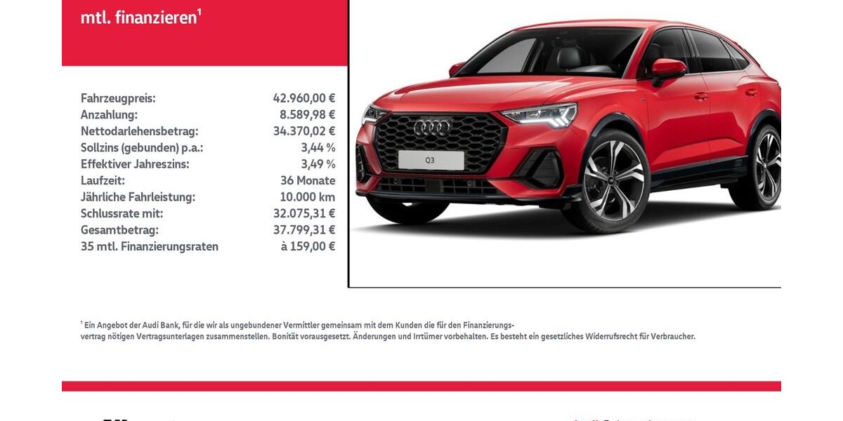 Audi Q3 8.040 km 42.960 &euro; Nordhausen 99734