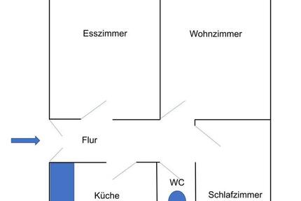 schöne und helle 3 Zi-Wohnung im Rheingauviertel, Garage mögl.