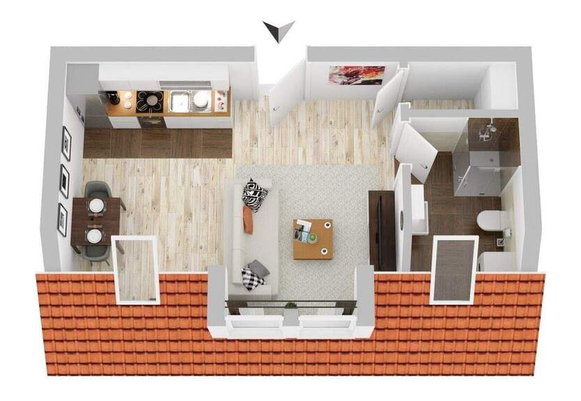 Nur für Einzelpersonen ab 60 Jahren! Charmantes 1-Zimmer-Apartment im Achimer Bauernviertel 1 zimmer