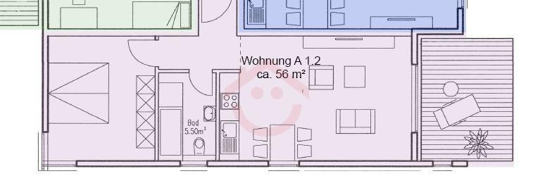 Etagenwohnung Gießen Allendorf - 2 Zimmer, 55 m&sup2;, 755&euro; | Angebot:26338113