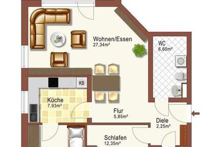 Wohnung Kehl Sölling - 3 Zimmer, 82 m&sup2;, 890&euro; | Angebot:25971311