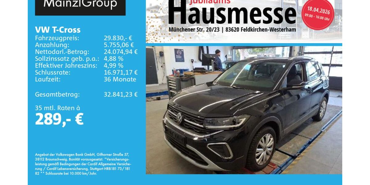 VW T-Cross 2.759 km 29.830 &euro; Feldkirchen/Westerham 83620