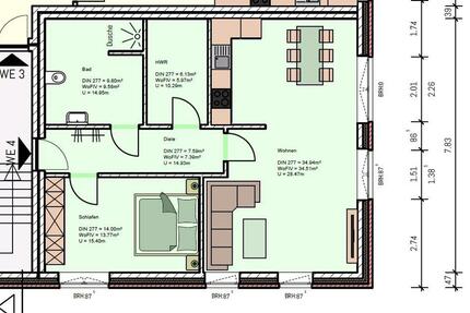 Erstbezug! 2ZKB im EG QNG KfW40+ in Collinghorst 2 zimmer