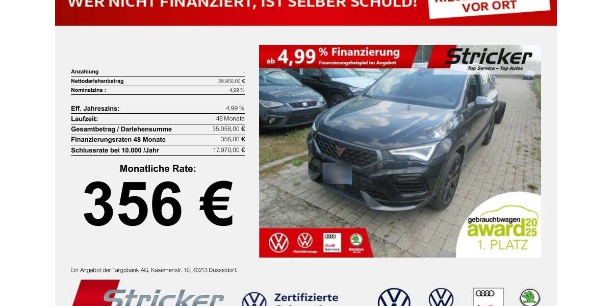 Cupra Ateca 19.986 km 29.949 &euro; Detmold 32760
