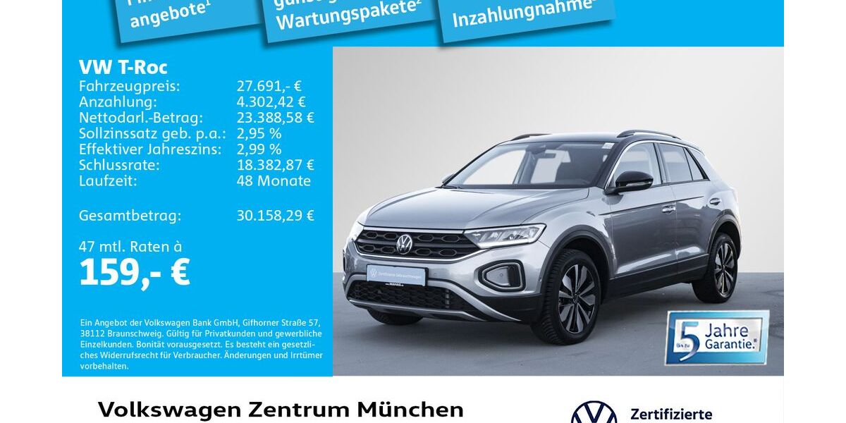 VW T-Roc 9.291 km 27.691 &euro; München 80687