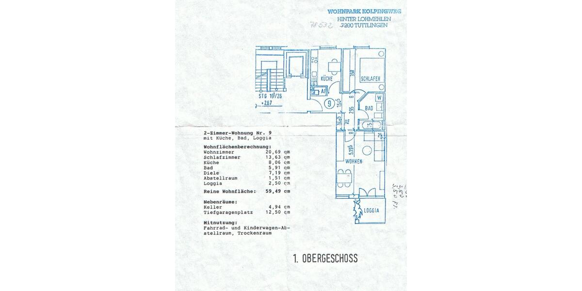 Etagenwohnung Tuttlingen - 2 Zimmer, 60 m&sup2;, 215.000&euro; | Angebot:27019280