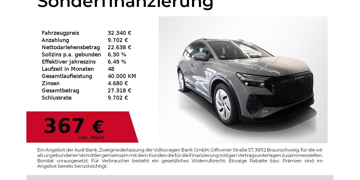 Audi Q4 e-tron 42.500 km 32.340 &euro; Nürnberg 90411