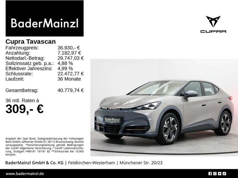 Cupra Tavascan 15.000 km 36.930 € Feldkirchen/Westerham 83620