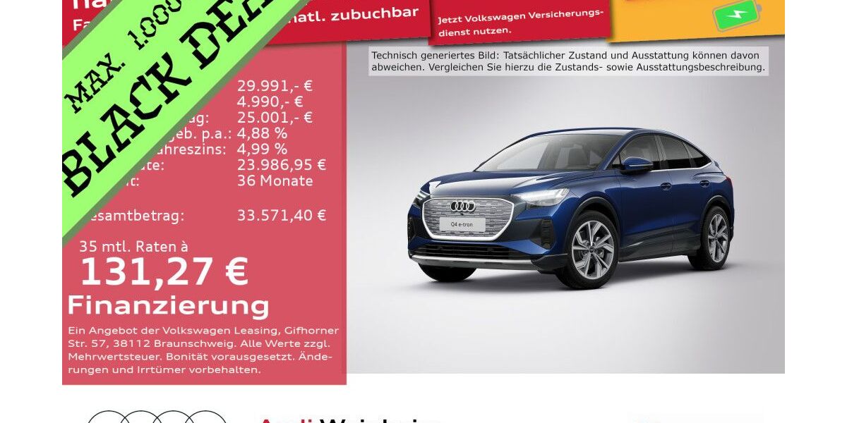 Audi Q4 e-tron 51.798 km 28.214 &euro; Weinheim 69469