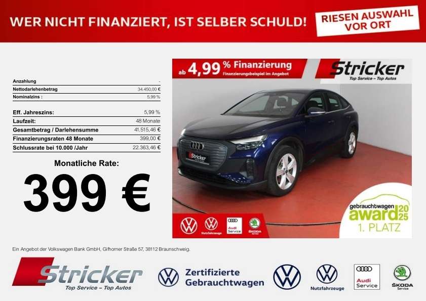Audi Q4 e-tron 29.781 km 34.449 &euro; Detmold 32760