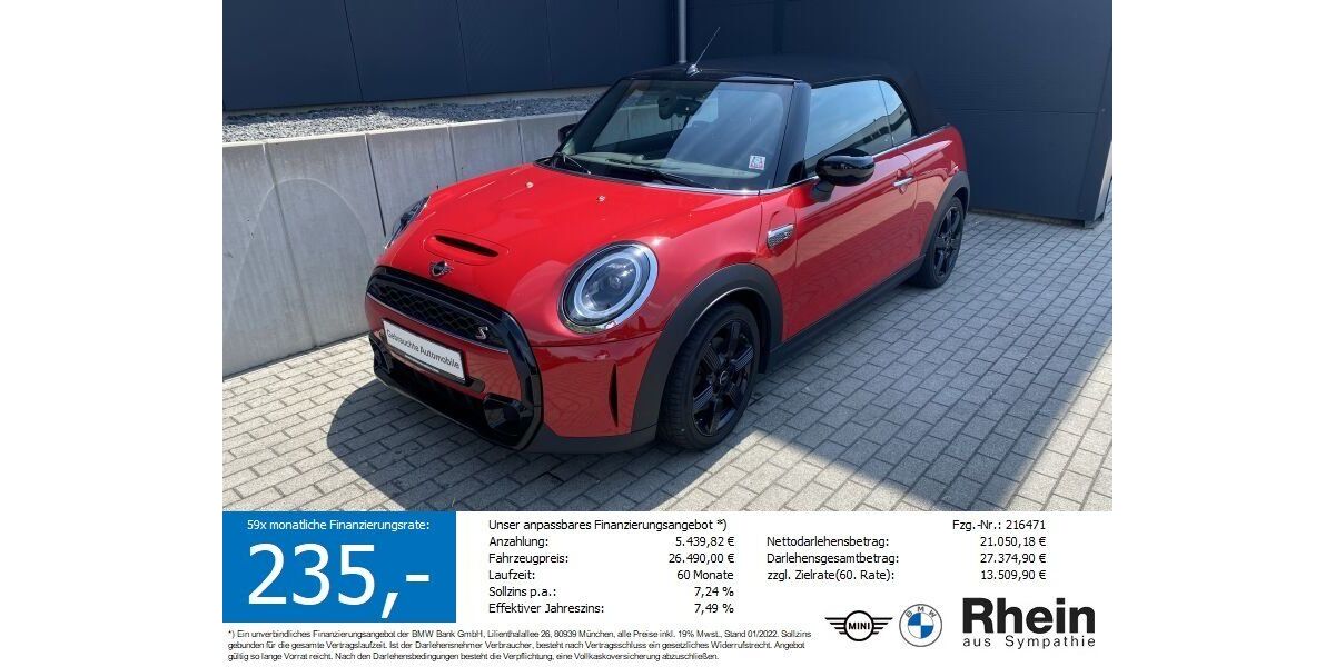 Mini Cooper S Cabrio 38.556 km 26.000 &euro; Buchen- Hettingen 74722
