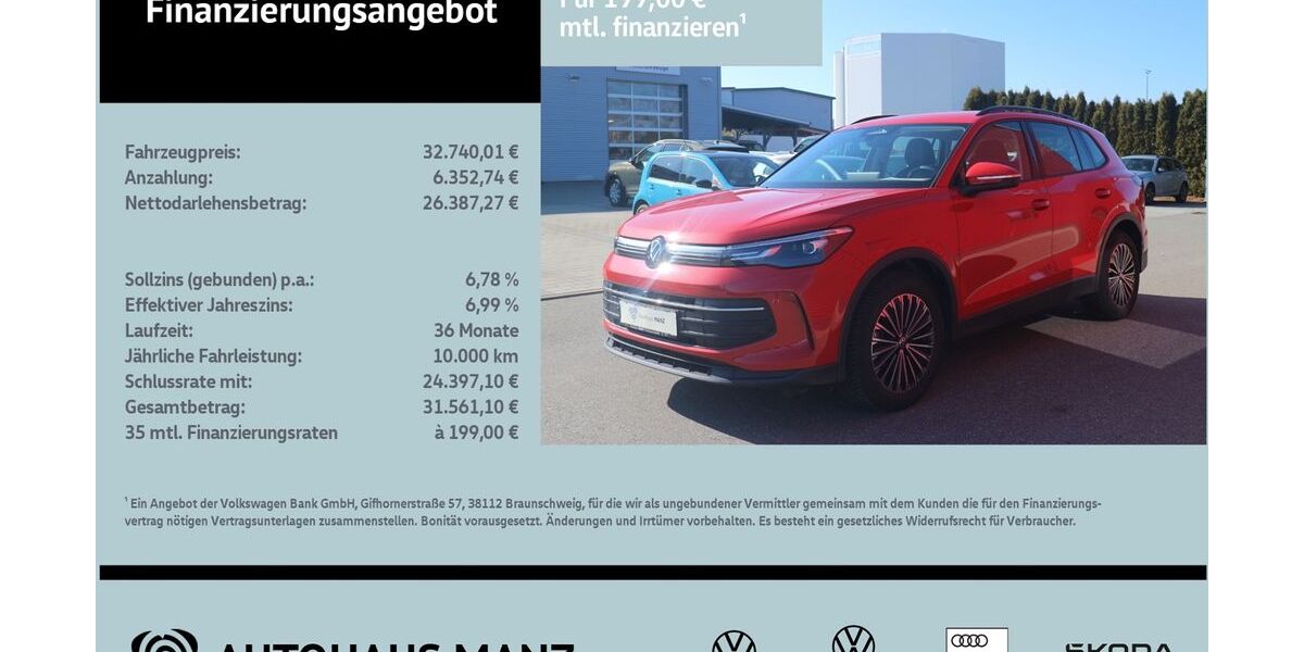 VW Tiguan 23.681 km 32.739 &euro; Schwarzenfeld 92521