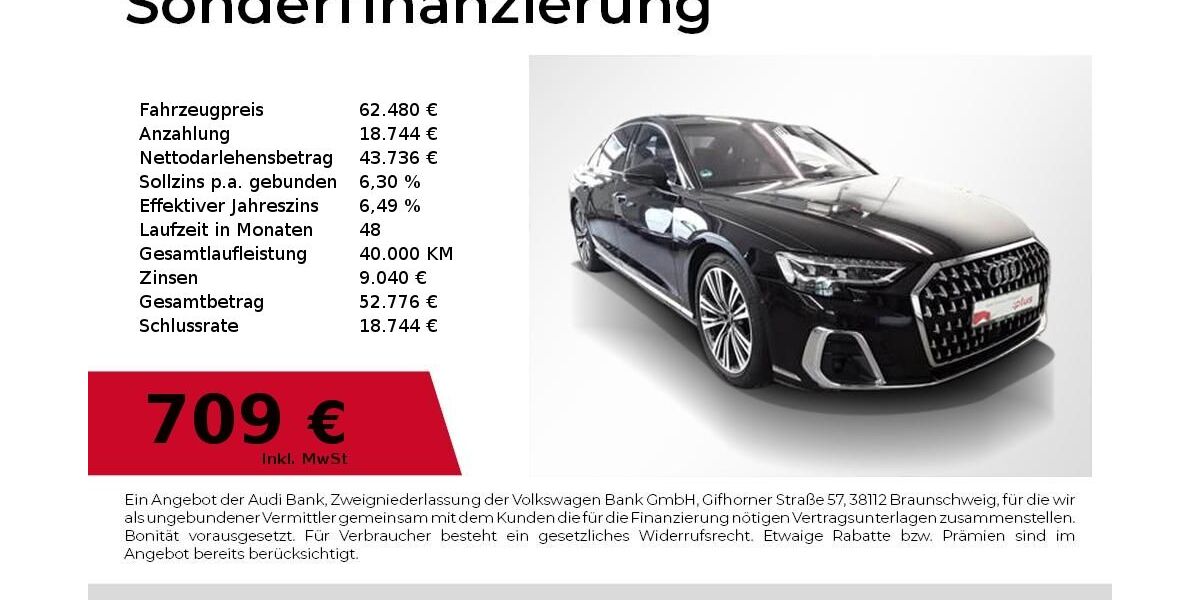 Audi A8 58.200 km 62.480 &euro; Nürnberg 90411