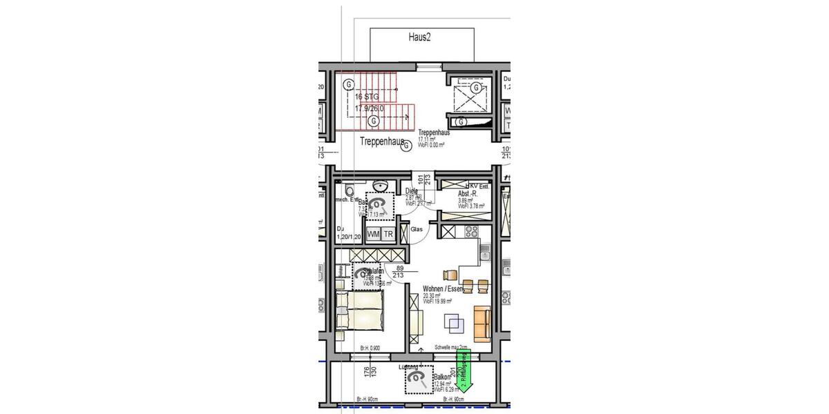 Etagenwohnung Soest - 2 Zimmer, 54 m&sup2;, 275.000&euro; | Angebot:24651768