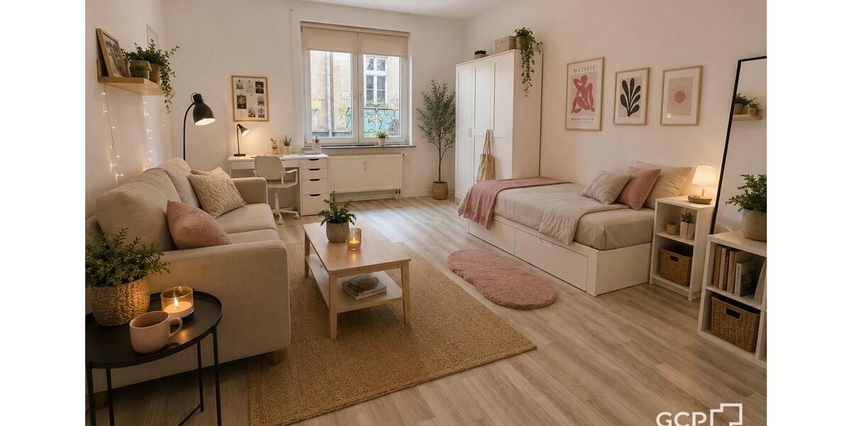 Erdgeschoßwohnung Halle (Saale) Am Wasserturm/Thaerviertel - 1 Zimmer, 45 m&sup2;, 357&euro; | Angebot:23817010