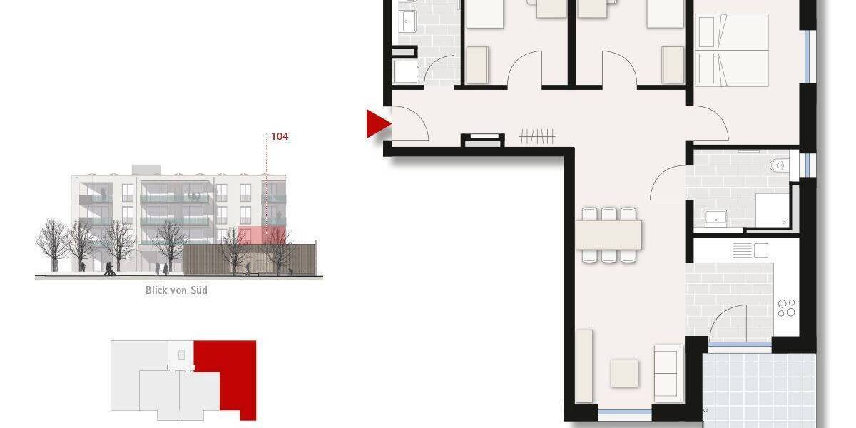 Etagenwohnung Radolfzell - 4 Zimmer, 97 m&sup2;, 537.500&euro; | Angebot:26876048