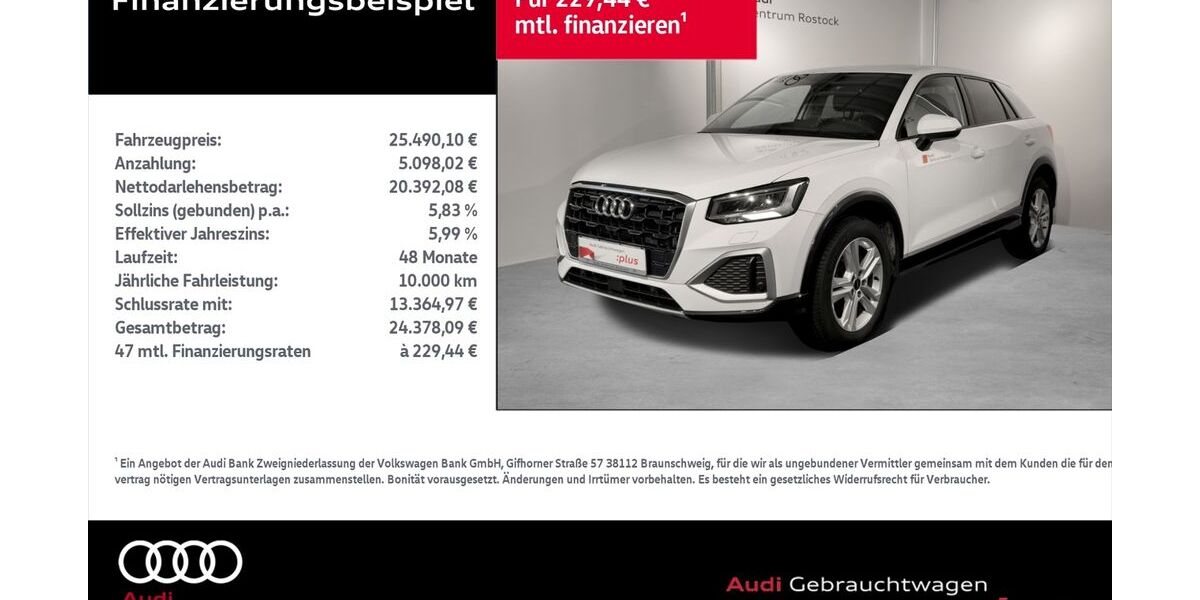 Audi Q2 40.241 km 24.490 € Rostock 18059