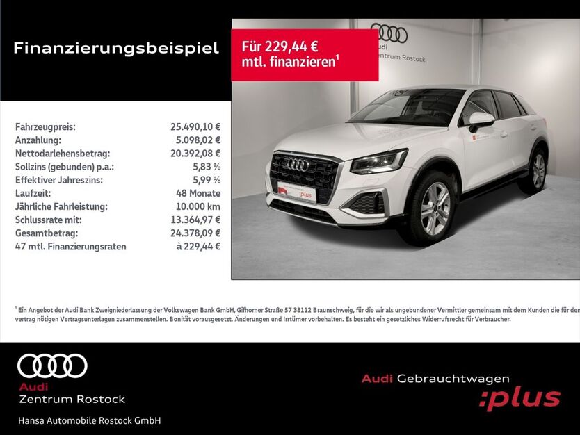 Audi Q2 40.241 km 25.490 € Rostock 18059