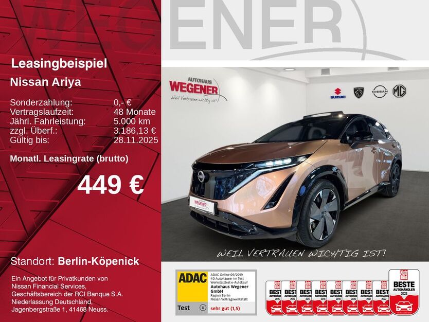 Nissan Ariya 3.650 km 51.670 € Berlin 12559