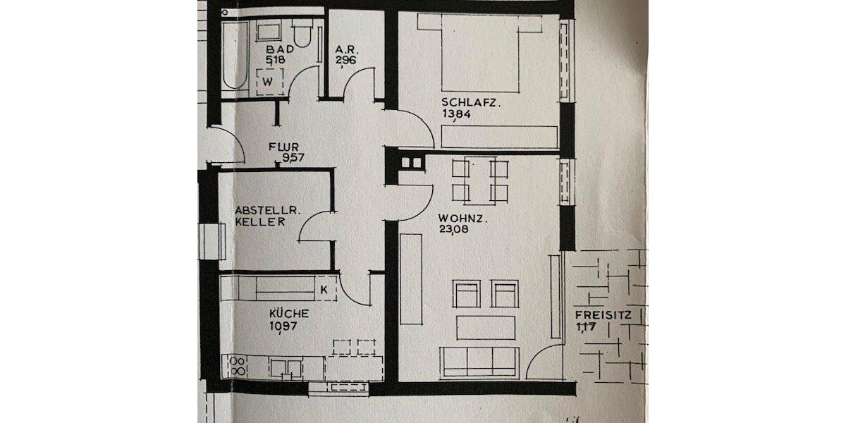Etagenwohnung Siegen Weidenau - 3 Zimmer, 76 m&sup2;, 191.000&euro; | Angebot:26266041