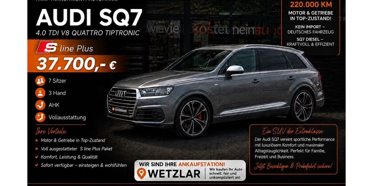 Audi SQ7 220.000 km 33.700 &euro; Wetzlar 35576