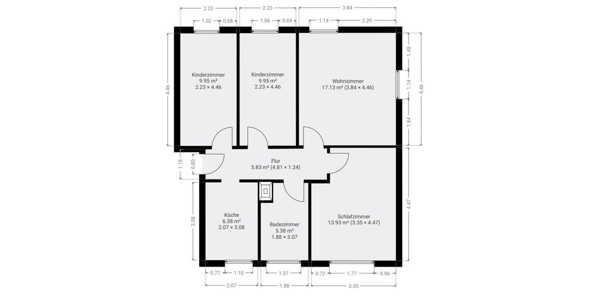Etagenwohnung Bad Frankenhausen/Kyffhäuser Kyffhäuser - 4 Zimmer, 69 m&sup2;, 550&euro; | Angebot:25414943