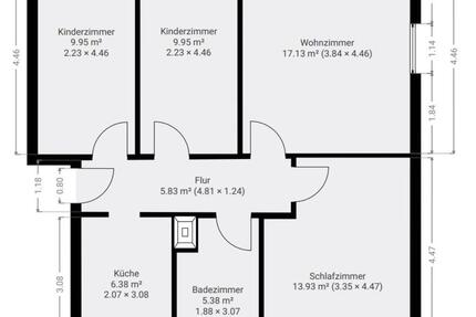 Wohnung Bad Frankenhausen/Kyffhäuser Kyffhäuser - 4 Zimmer, 69 m&sup2;, 550&euro; | Angebot:25414943