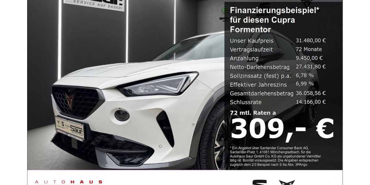 Cupra Formentor 47.320 km 30.280 &euro; Ulm 89077