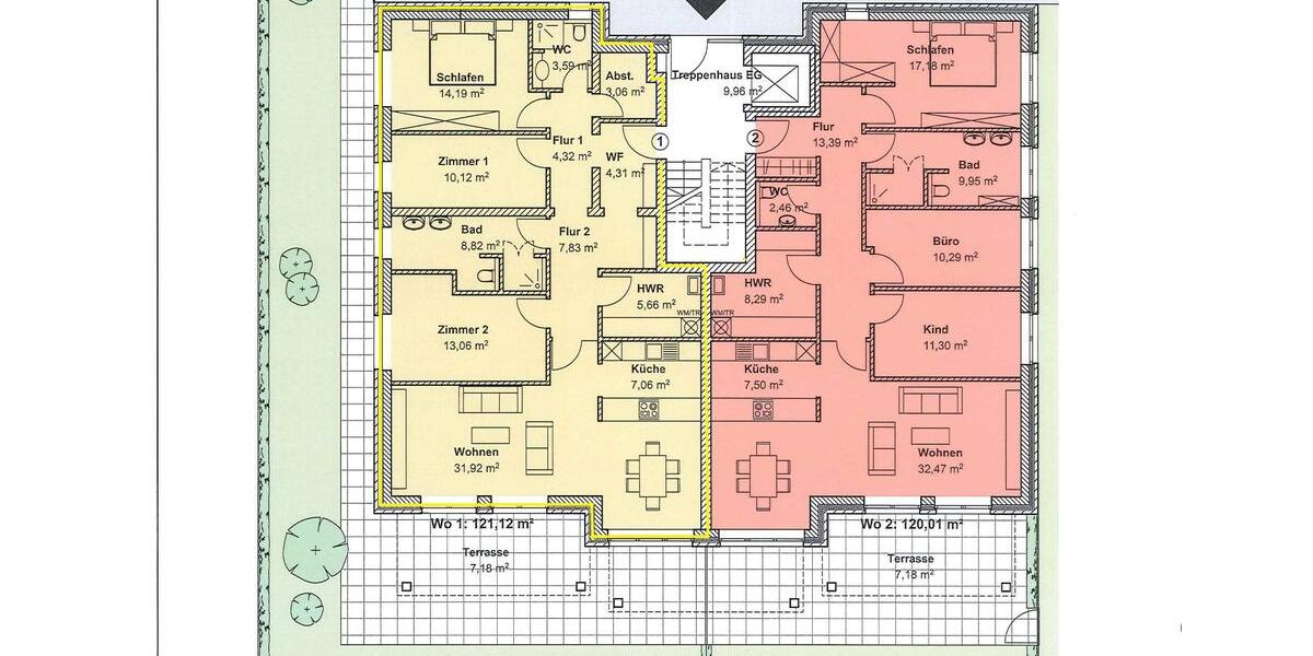 Erdgeschoßwohnung Vechta - 4 Zimmer, 121 m&sup2;, 1.200&euro; | Angebot:26677627