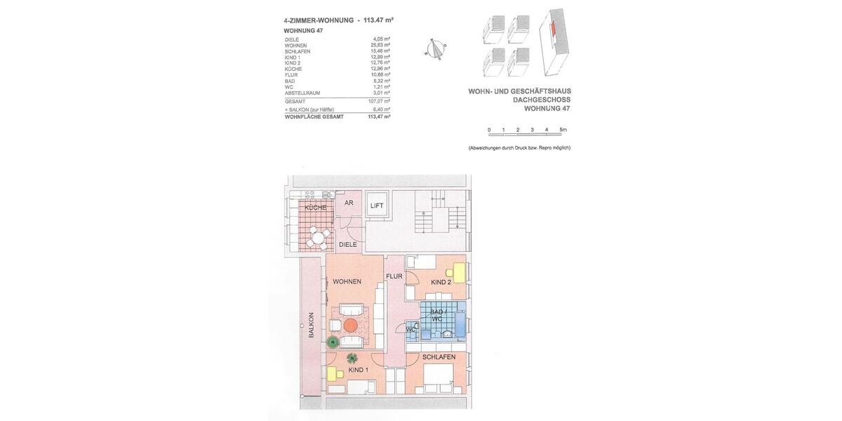 Dachgeschoßwohnung Cottbus Spremberger Vorstadt - 4 Zimmer, 113 m&sup2;, 1.305&euro; | Angebot:26459254