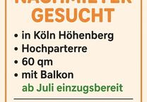 2 Zimmer Wohnung Küche Diele Bad 60qm Köln Höhenberg zu vermieten