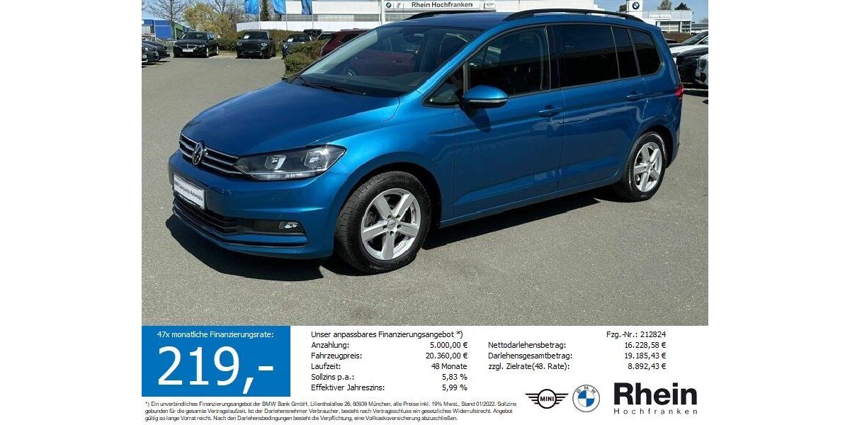 VW Touran 114.413 km 20.360 &euro; Hof 95032