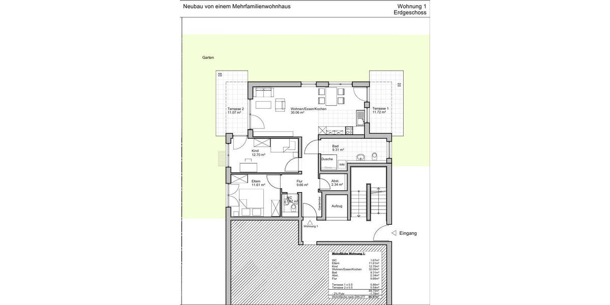 Etagenwohnung Kenzingen - 3 Zimmer, 87 m&sup2;, 480.000&euro; | Angebot:26257158
