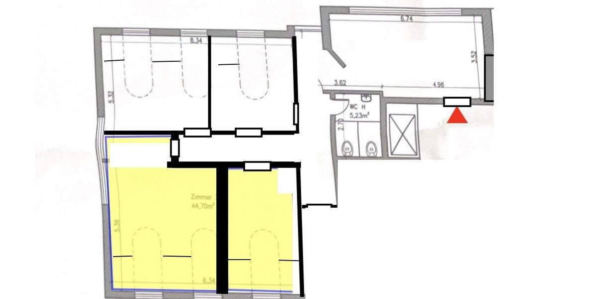 Gewerbeobjekt Hanau Innenstadt - 2 Zimmer, 15 m&sup2;, 500&euro; | Angebot:24722783