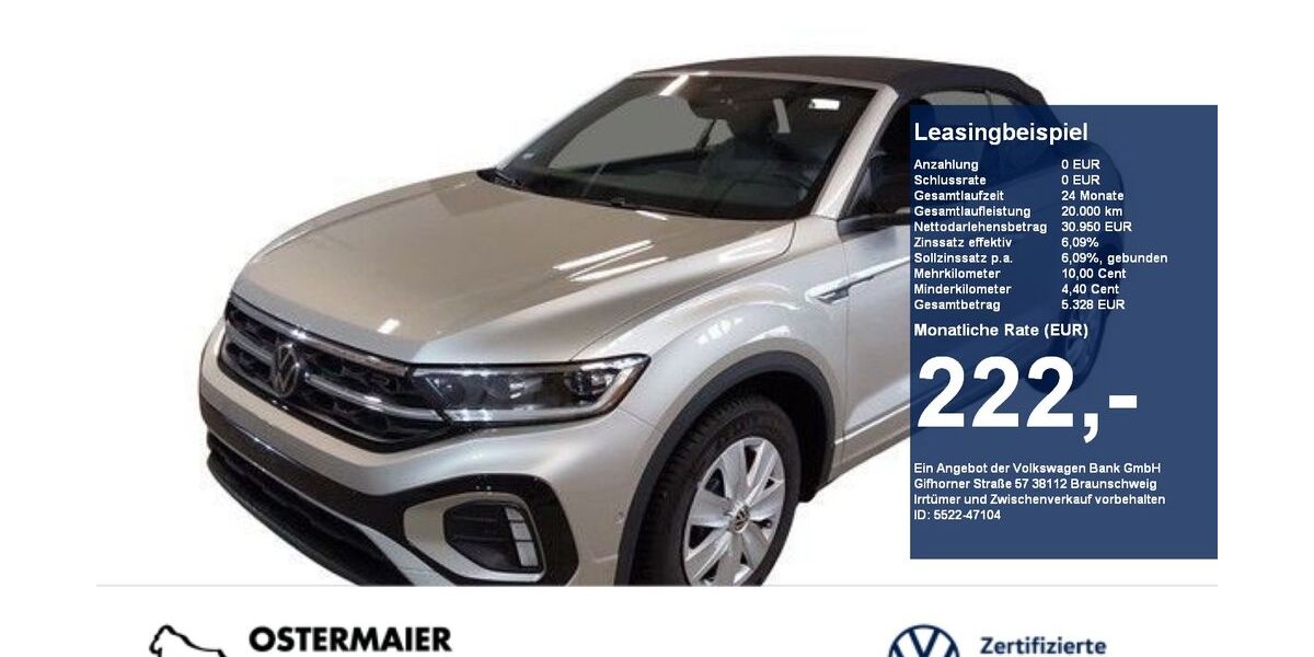 VW T-Roc 3.490 km 30.950 &euro; Vilsbiburg 84137