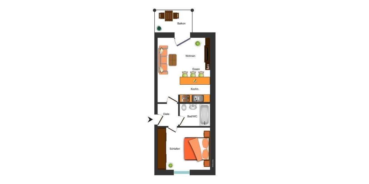 Etagenwohnung Göppingen Faurndau - 2 Zimmer, 45 m&sup2;, 140.000&euro; | Angebot:25800856